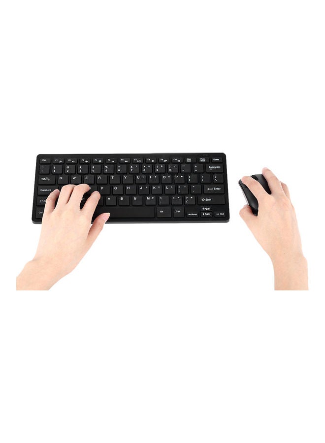 Generic - Wireless Keyboard Mouse With USB Receiver Black - Image 1