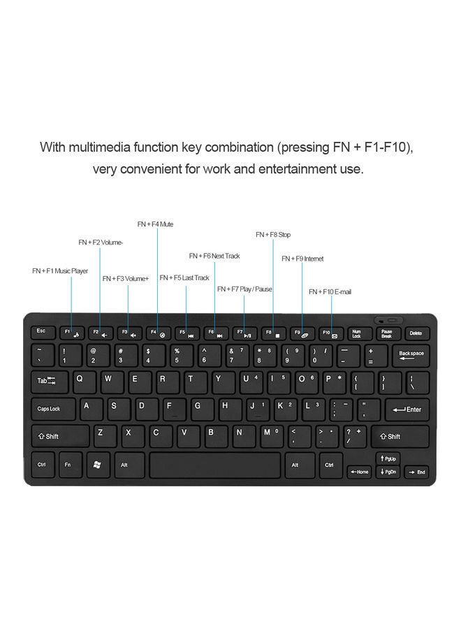 Generic - Wireless Keyboard Mouse With USB Receiver Black - Image 1