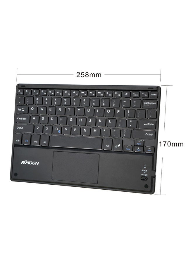 لوحة مفاتيح تعمل بالبلوتوث مع لوحة لمس أسود - Image 4