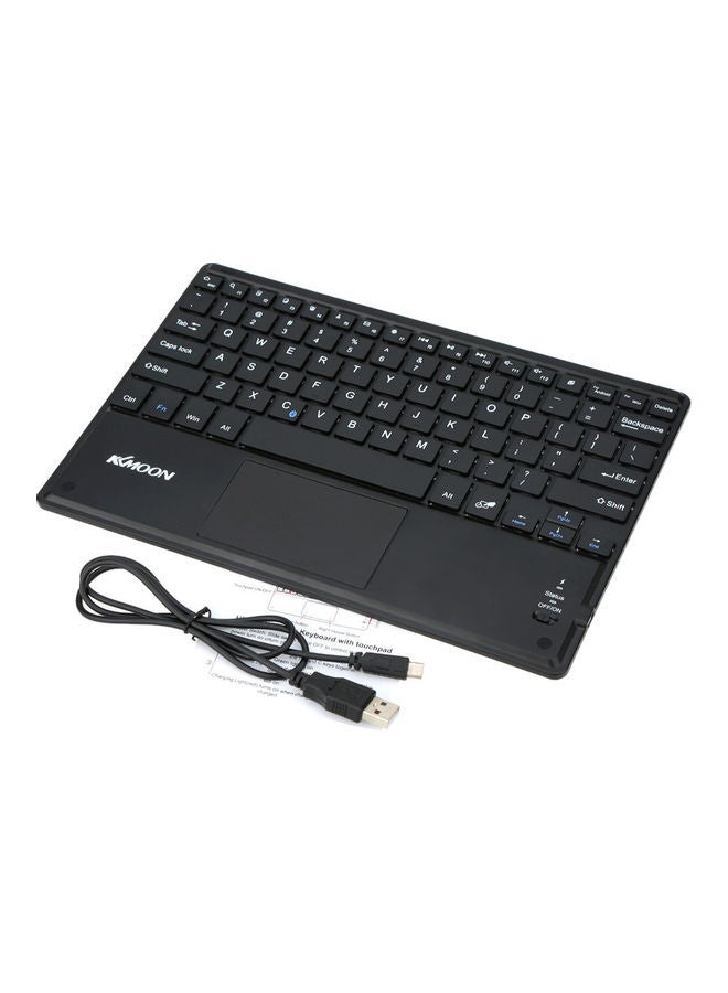 لوحة مفاتيح تعمل بالبلوتوث مع لوحة لمس أسود - Image 3