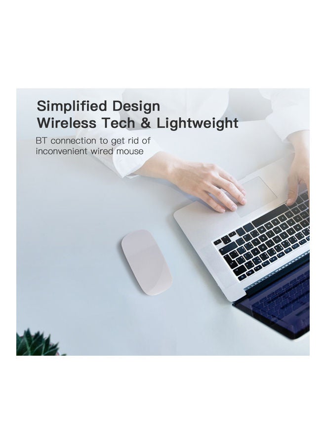 Wireless Bluetooth Mouse With Touch Function White