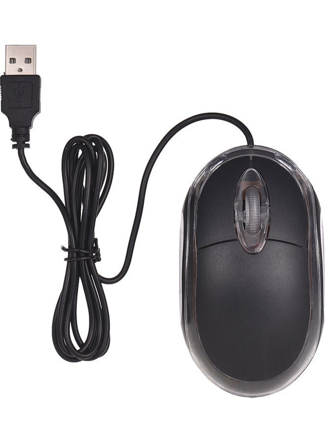 ماوس بصري USB ثلاثي الأبعاد أسود - Image 1