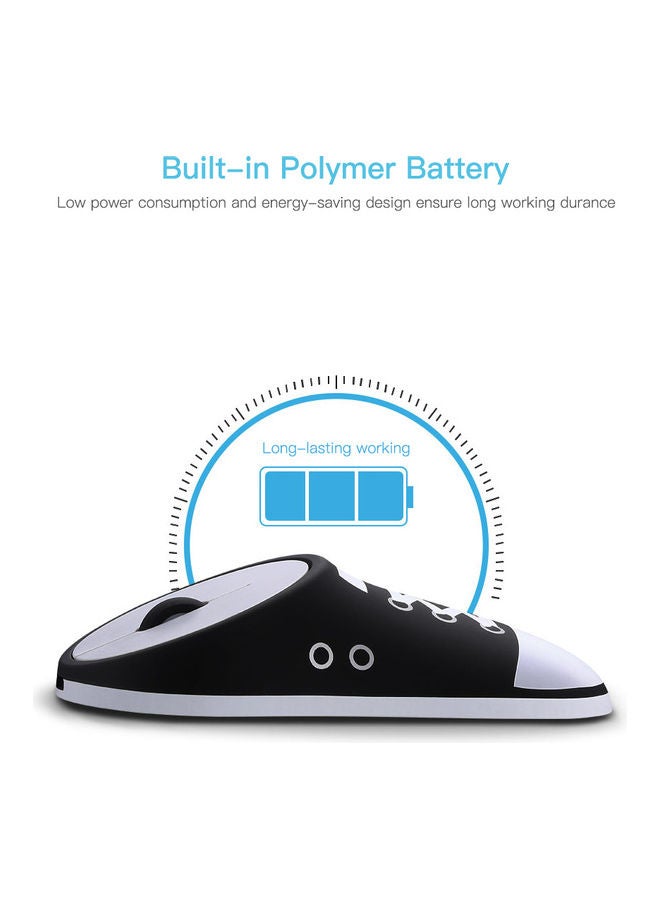 Generic - Wireless Rechargeable Sneaker Shaped Mouse Black/White - Image 1