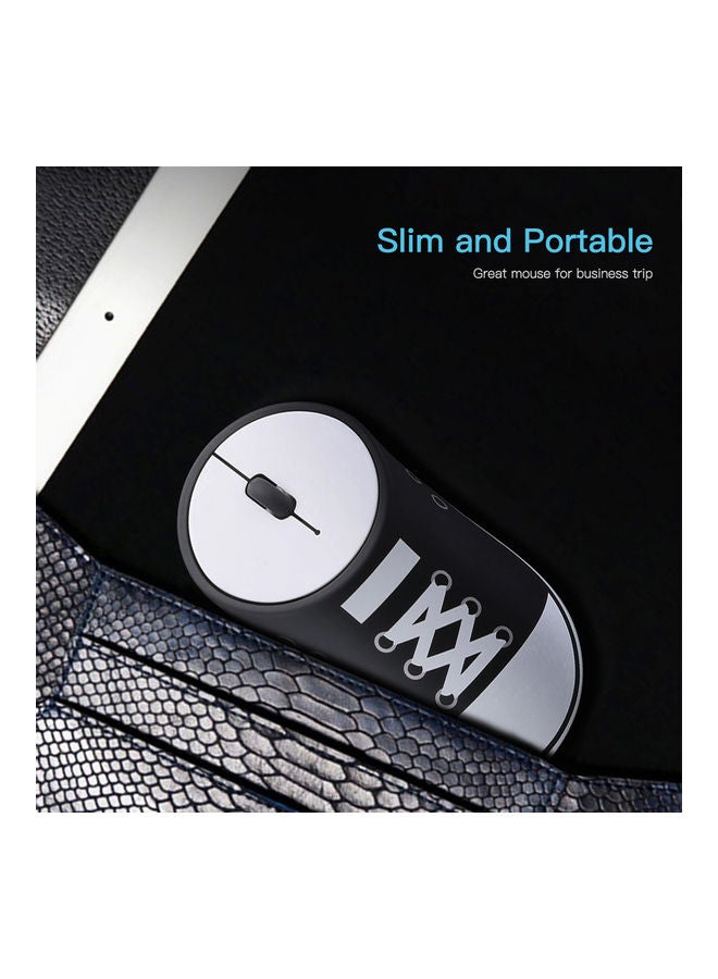 Generic - Wireless Rechargeable Sneaker Shaped Mouse Black/White - Image 1