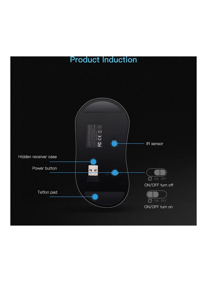 Generic - Wireless Rechargeable Sneaker Shaped Mouse Black/White - Image 1