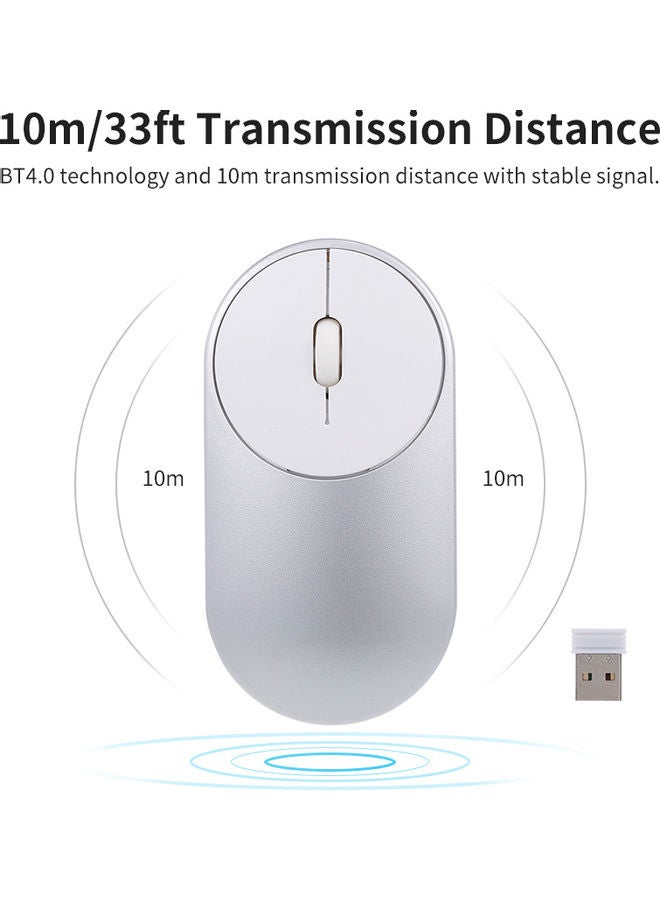 Wireless Bluetooth Mouse Silver - Image 4