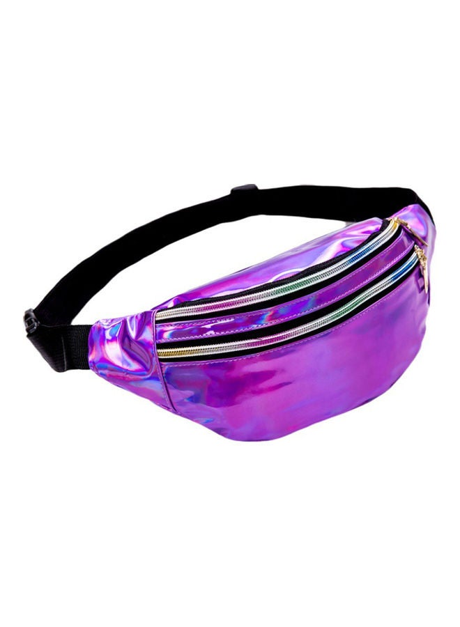 Generic Multilayer Outdoor PU Waist Chest Pack Purple 28.00*11.00*13.00cm  - Image 1