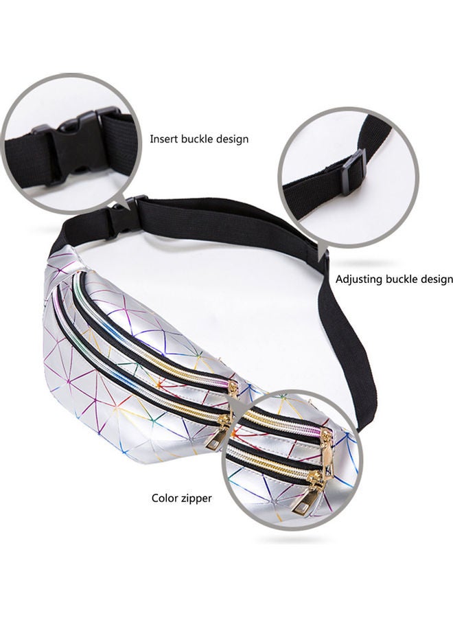Generic Multilayer Outdoor PU Waist Chest Pack Purple 28.00*11.00*13.00cm  - Image 3