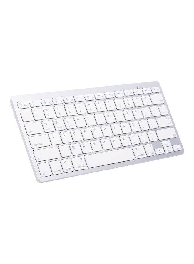 Portable Bluetooth Wireless Keyboard White - Image 2