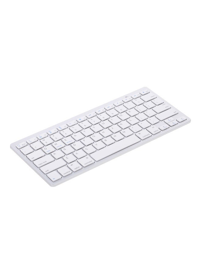 Portable Bluetooth Wireless Keyboard White - Image 4