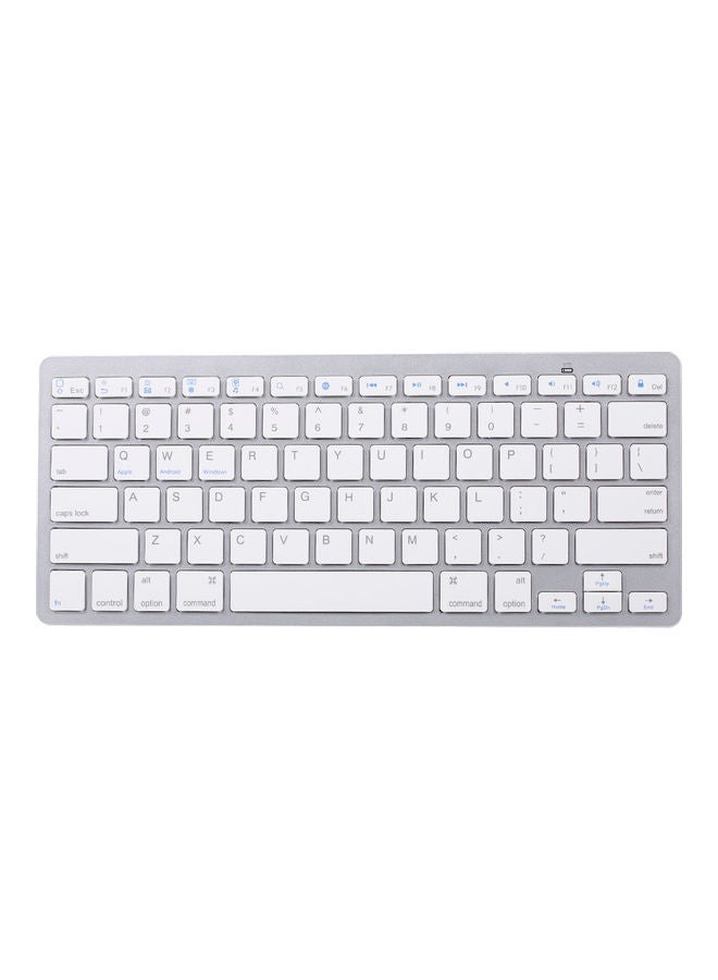 Portable Bluetooth Wireless Keyboard White - Image 5