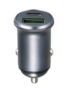 USB Type-C 12V USB Car Charger 5V 4A/9V 3A Mini Replacement For iPhone Android Grey