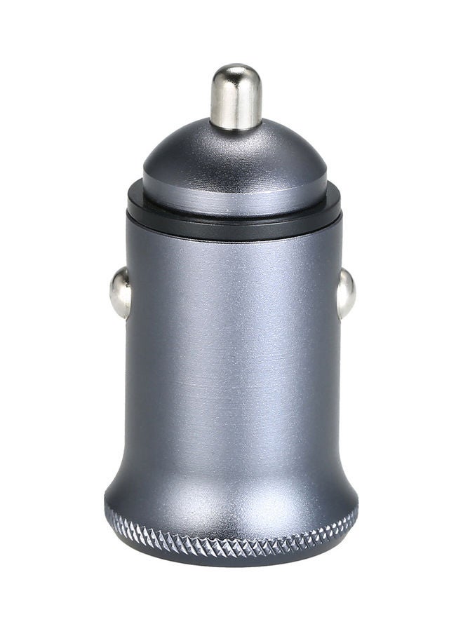 Generic - USB Type-C 12V USB Car Charger 5V 4A/9V 3A Mini Replacement For iPhone Android Grey - Image 1