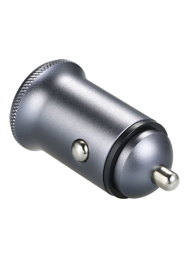 Generic - USB Type-C 12V USB Car Charger 5V 4A/9V 3A Mini Replacement For iPhone Android Grey - Image 1