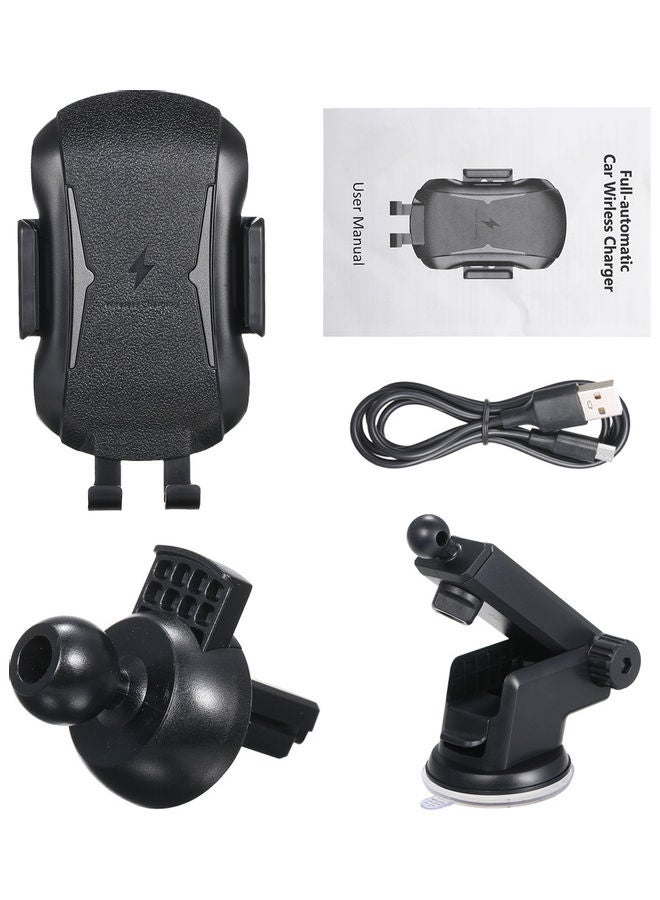 Car Qi Wireless Charger Automatic Clamping Fast Mount Stand with Holder Blue - Image 2