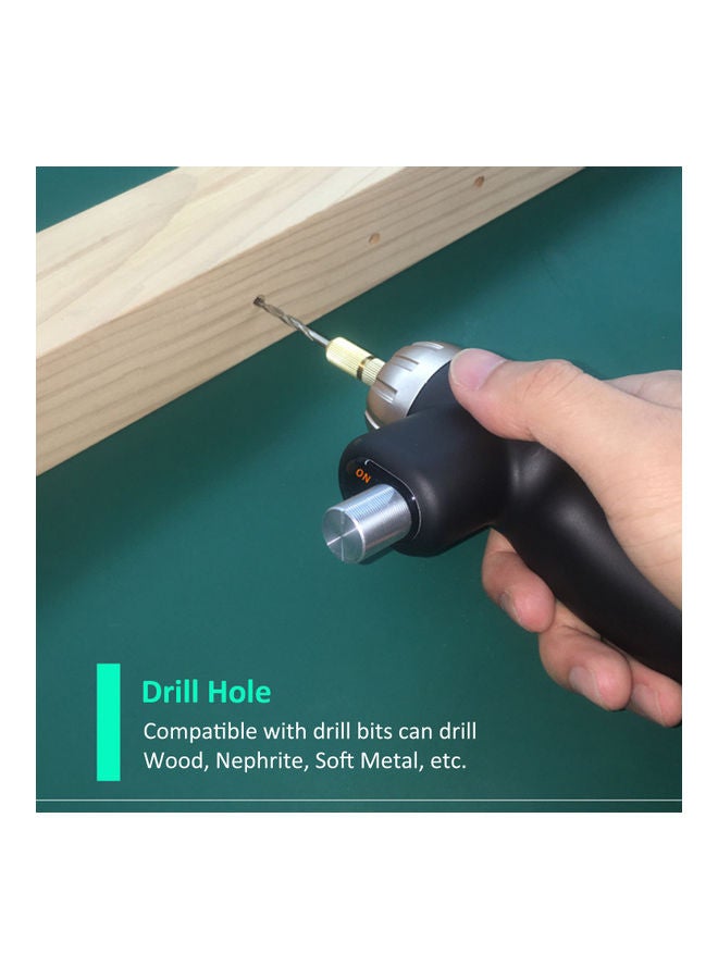 24W Adjustable Speed Polisher And Electric Rotary Engraving Tool Black - Image 3