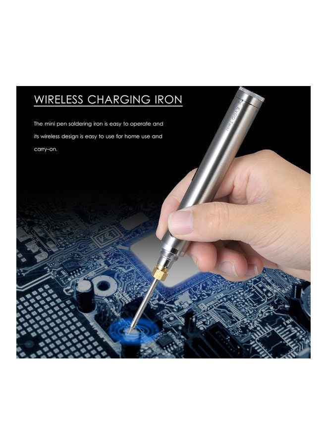 Generic 22 Pieces Electric Soldering Iron And  Portable Welding Pen Charging  USB Electric Soldering Iron Set Screwdriver Set Silver 20*4*11cm  - Image 5