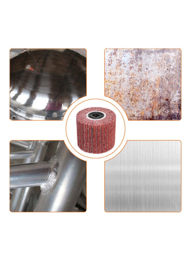 Stainless Steel Wire Fiber Drawing Wheel Red 4.72 x 3.94inch  - Image 5