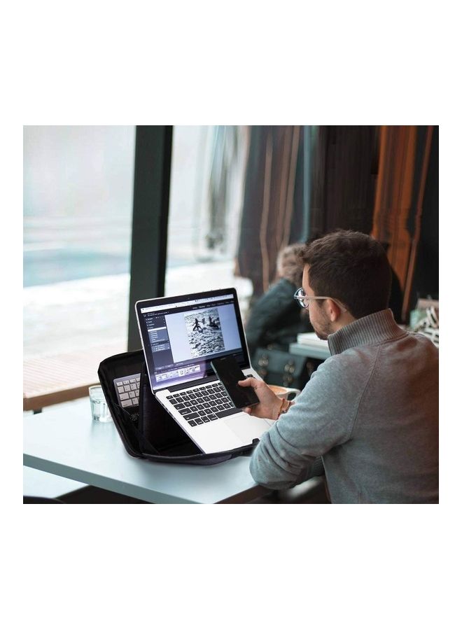 SANTHOME Travel Laptop Portfolio Folder Black  - Image 2