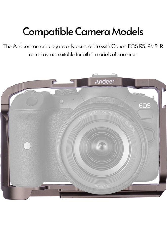 ANDOER Protective Cage With Dual Cold Shoe Mounts Black - Image 5