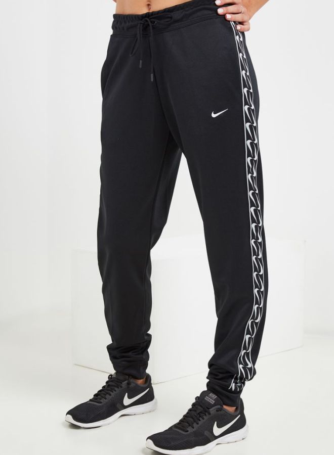 نايكي بنطال رياضي خفيف مزين بشريط بشعار مطبوع أسود/ أبيض - Image 1