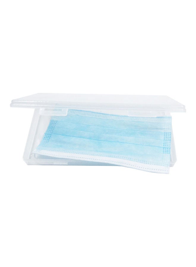 Portable Mask Storage Box Clear 19.5x2.4x10.5cm 