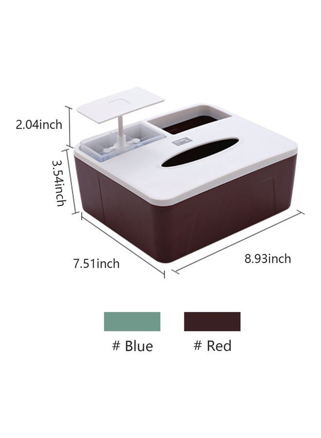 Desk Storage Box Brown/White - Image 1