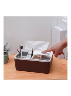 Generic Desk Storage Box Brown/White  - Image 3