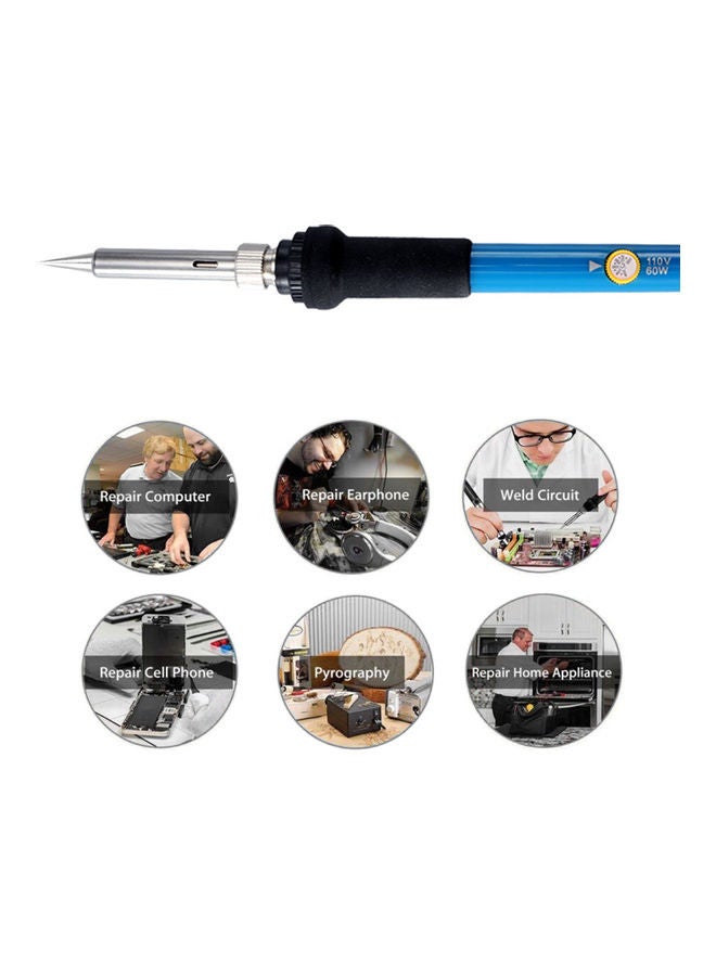 60W Electric Adjustable Temperature Welding Soldering Iron multicolour 27x3.2x6cm - Image 3