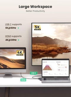Ugreen 6 in 1 USB-C Hub For Macbook silver  - Image 4