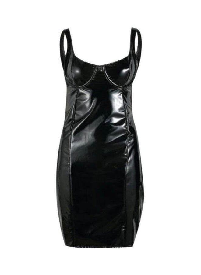 Sharpdo - Sleeveless Mini Dress Black - Image 1