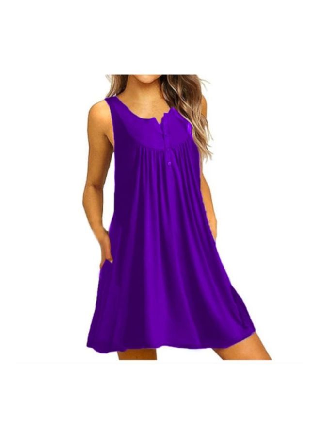 Sharpdo Sleeveless Beach Wear Dress Purple - Image 1