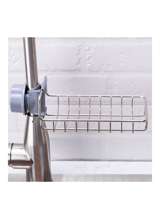 رف تخزين متعدد الوظائف فضي 19.5x7.5x11سم - Image 3