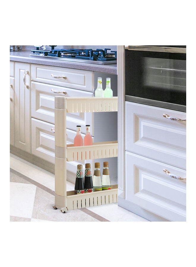 3-Tier Slide-Out Slim Storage Cart Grey 56x13.5x25cm  - Image 2