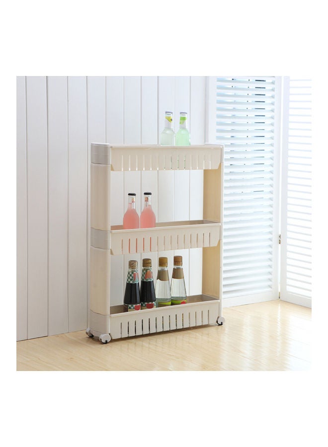 3-Tier Slide-Out Slim Storage Cart Grey 56x13.5x25cm  - Image 5