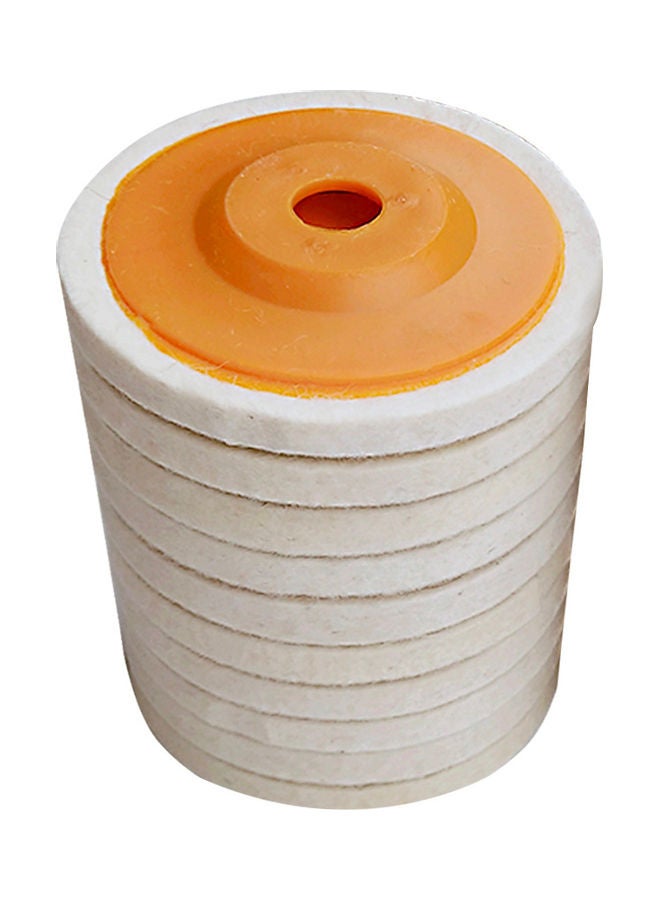 Generic 10 Piece Disc Polishing Buffing Pad Orange 18x10x10cm  - Image 2