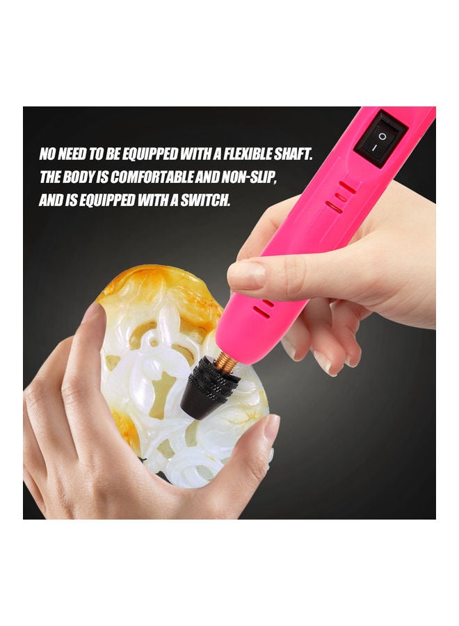 Generic Engraving Pen DIY Polishing Carving Tool Rose Red/Black 18 x 4 x 5.5cm  - Image 5