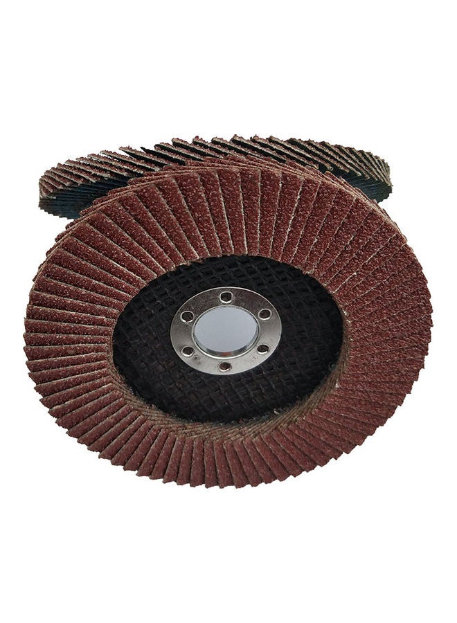 10-Piece Grinding Wheels Flap Discs Set Brown 12x11.5x11.5cm 
