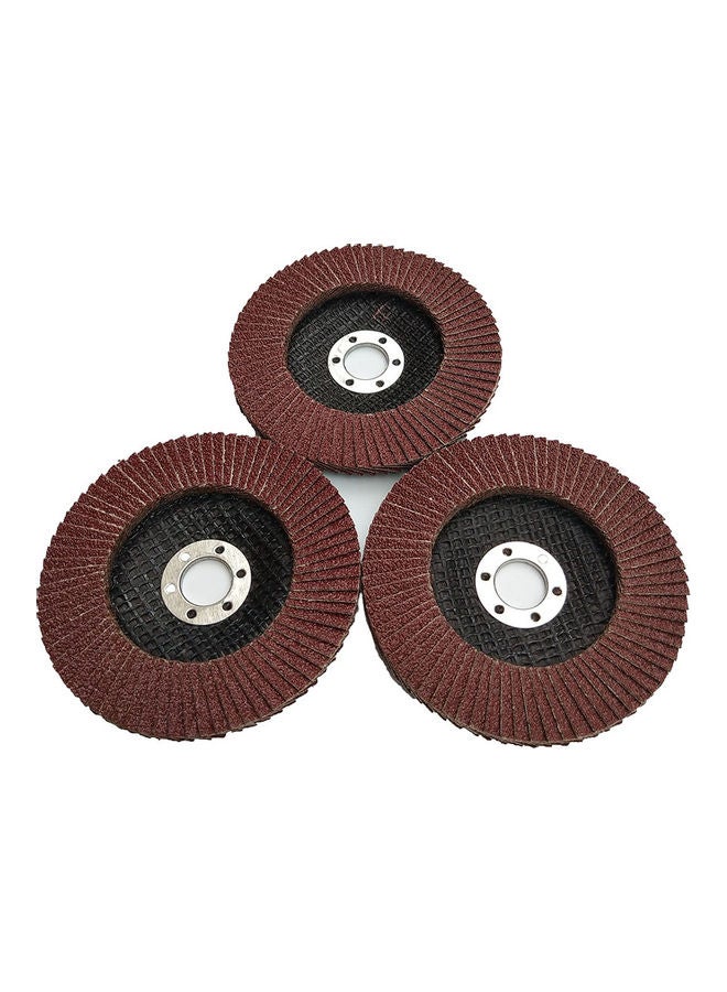 10-Piece Grinding Wheels Flap Discs Set Brown 12x11.5x11.5cm 