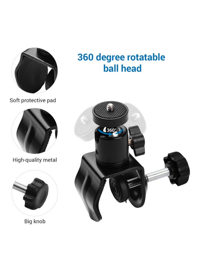 ANDOER - U-Shaped Fixing Clamp With Rotatable Ball Head Black - Image 1