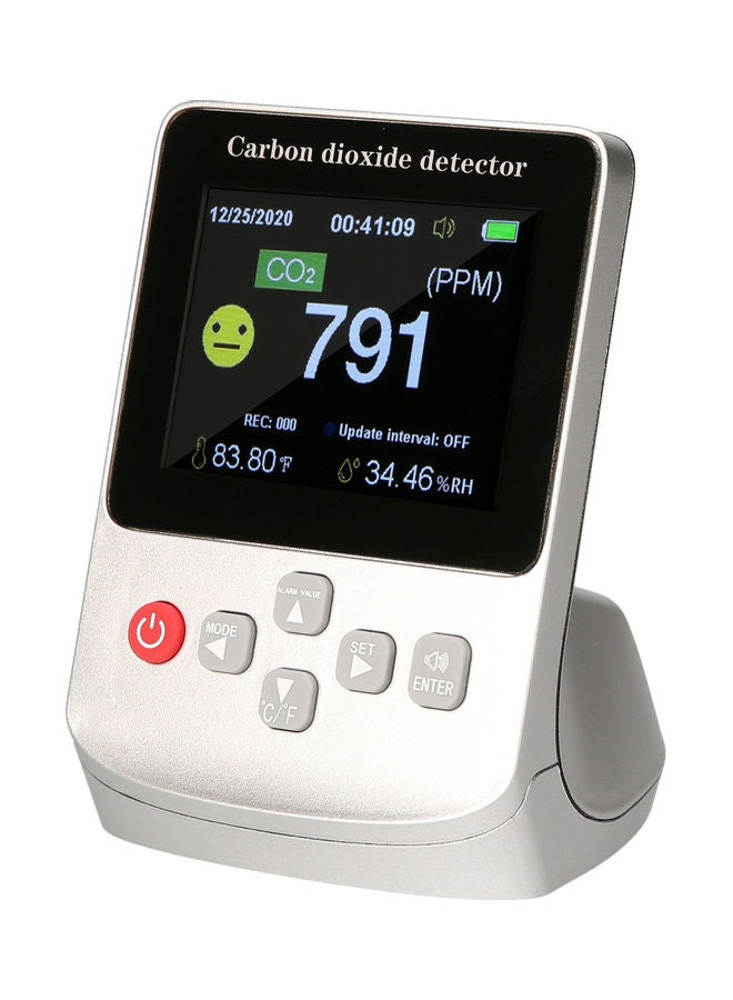 Carbon Dioxide Detector Silver 18.00 x 12.00 x x14.50cm  - Image 1