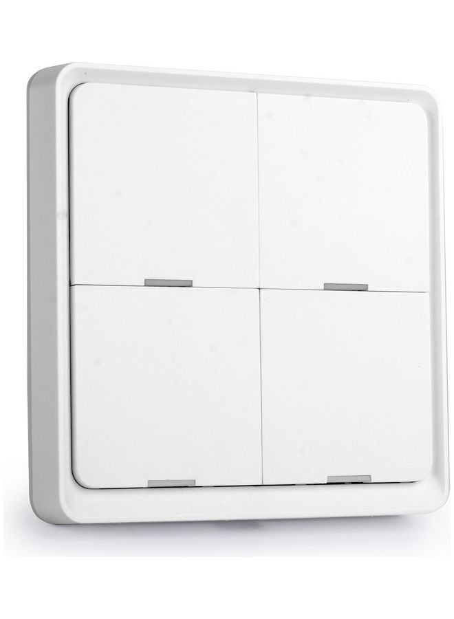 Wireless Smarts Scene 4 Gang Scenario Switch Home Assistant White 10.00 x 2.00 x 10.00cm - Image 1