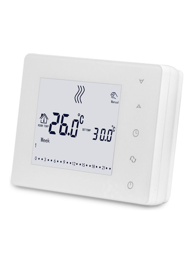 Multi-functional LCD Touched Screen Thermostat Home Temperature Controller White 14.20 x 4.20 x 9.40cm  - Image 2