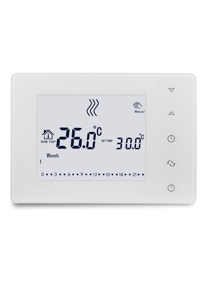 Multi-functional LCD Touched Screen Thermostat Home Temperature Controller White 14.20 x 4.20 x 9.40cm  - Image 3