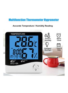 Generic Digital Hygrometer Thermometer Indoor Monitor Black 17.00 x 3.00 x 12.80cm  - Image 3
