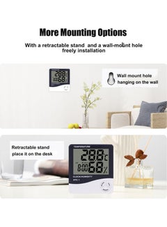 Generic Digital Hygrometer Thermometer Indoor Monitor Black 17.00 x 3.00 x 12.80cm  - Image 5
