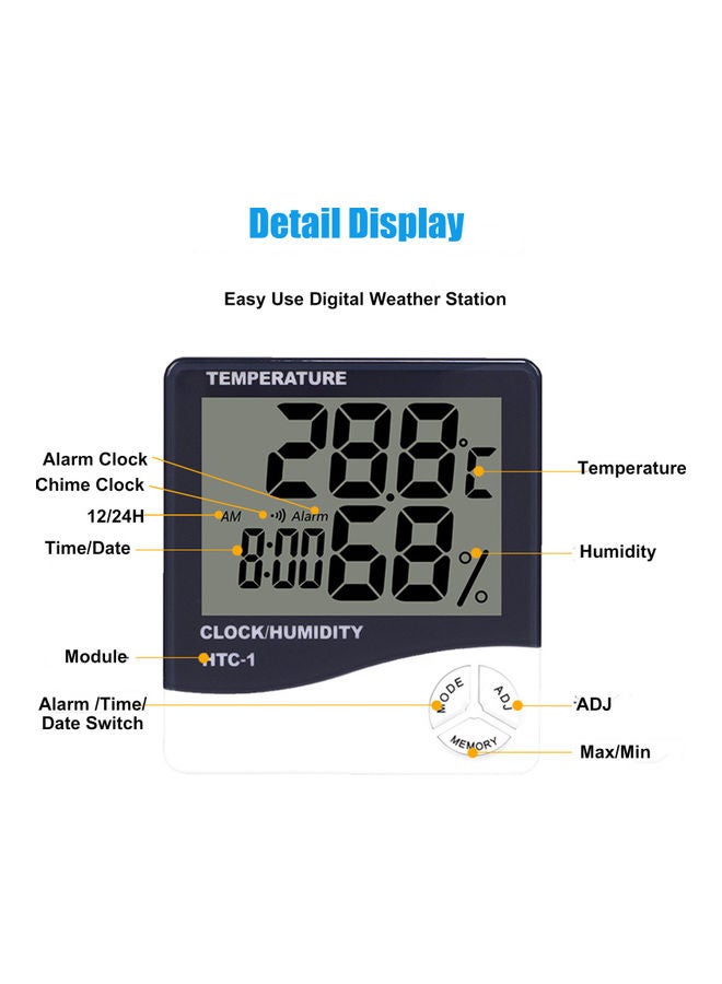 Generic Digital Thermometer Dark Blue/White  - Image 3