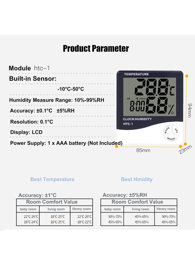 Generic Digital Thermometer Dark Blue/White  - Image 4