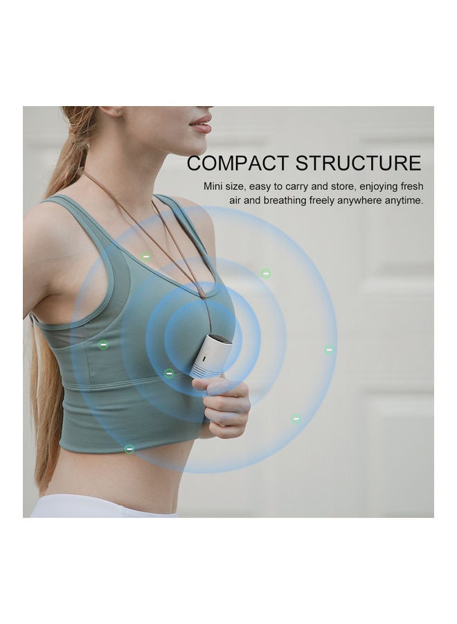 معطر جو صغير بتصميم قلادة للتخلص من الفورمالديهايد أبيض 8.70 x 3.40 x 8.60سم - Image 2