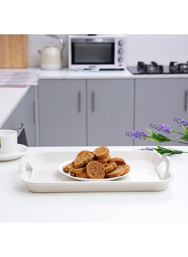 رويال فورد صينية تقديم مصنوعة من الميلامين، بلون اللؤلؤ الأبيض، بحجم 15 بوصة. لؤلؤة بيضاء 15بوصة - Image 5